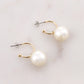 Kentucky Logo Pearl Huggie Hoop Earrings
