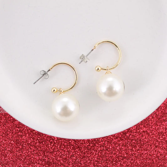 Florida State Pearl Logo Hoop Earrings
