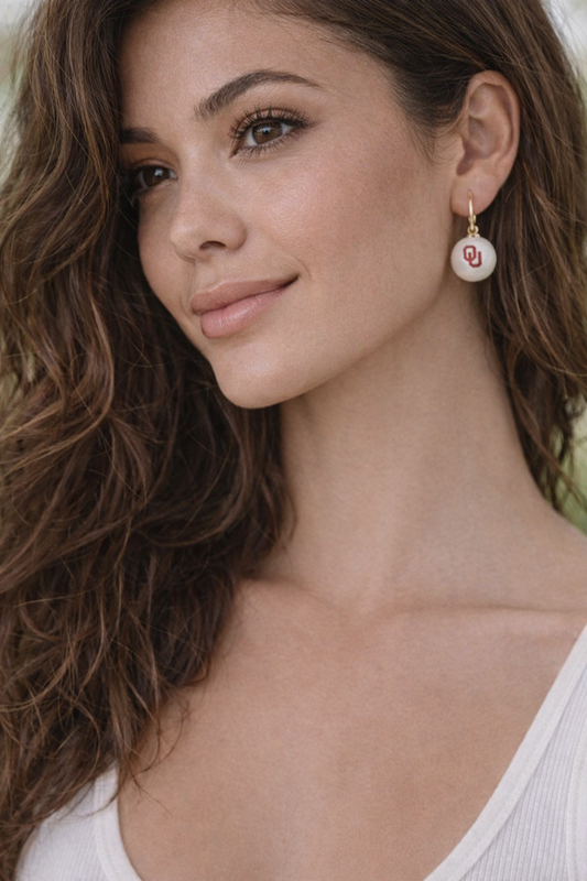 Oklahoma Pearl Drop Earrings – Game Day Statement Jewelry