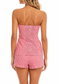 Scarlet Checkered Strapless Top & Shorts Set