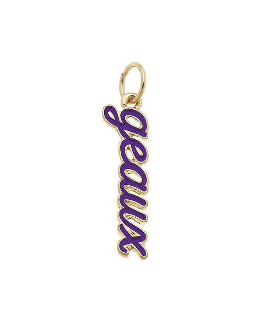 LSU Tigers Geaux Script Charm