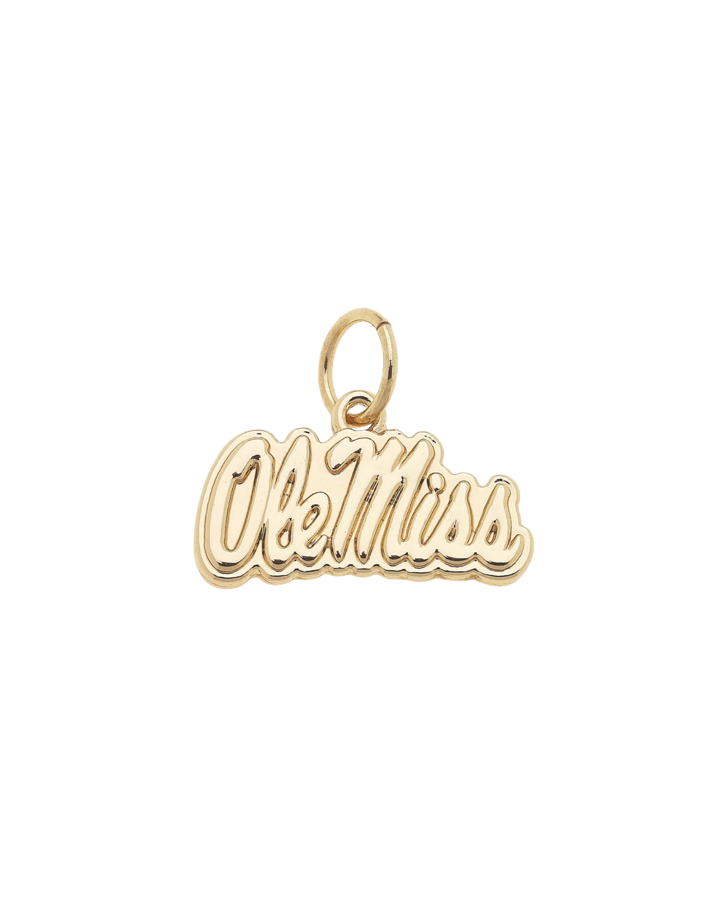 Ole Miss Rebels Gold Logo Charm