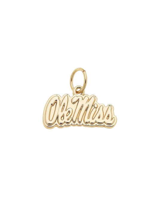 Ole Miss Rebels Gold Logo Charm
