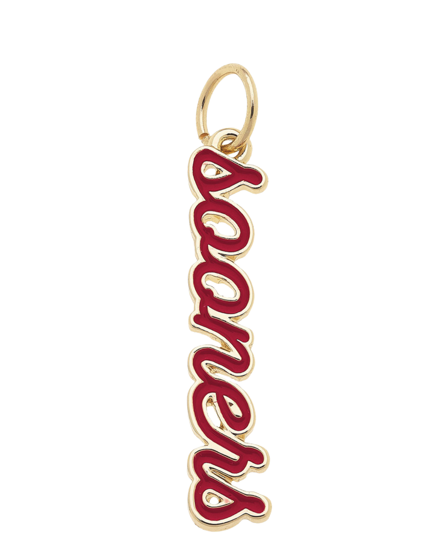 Oklahoma Sooners Script Charm