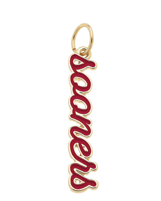 Oklahoma Sooners Script Charm