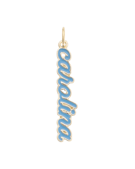 North Carolina Tar Heels Script Charm