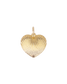 Gold Ribbed Heart Charm