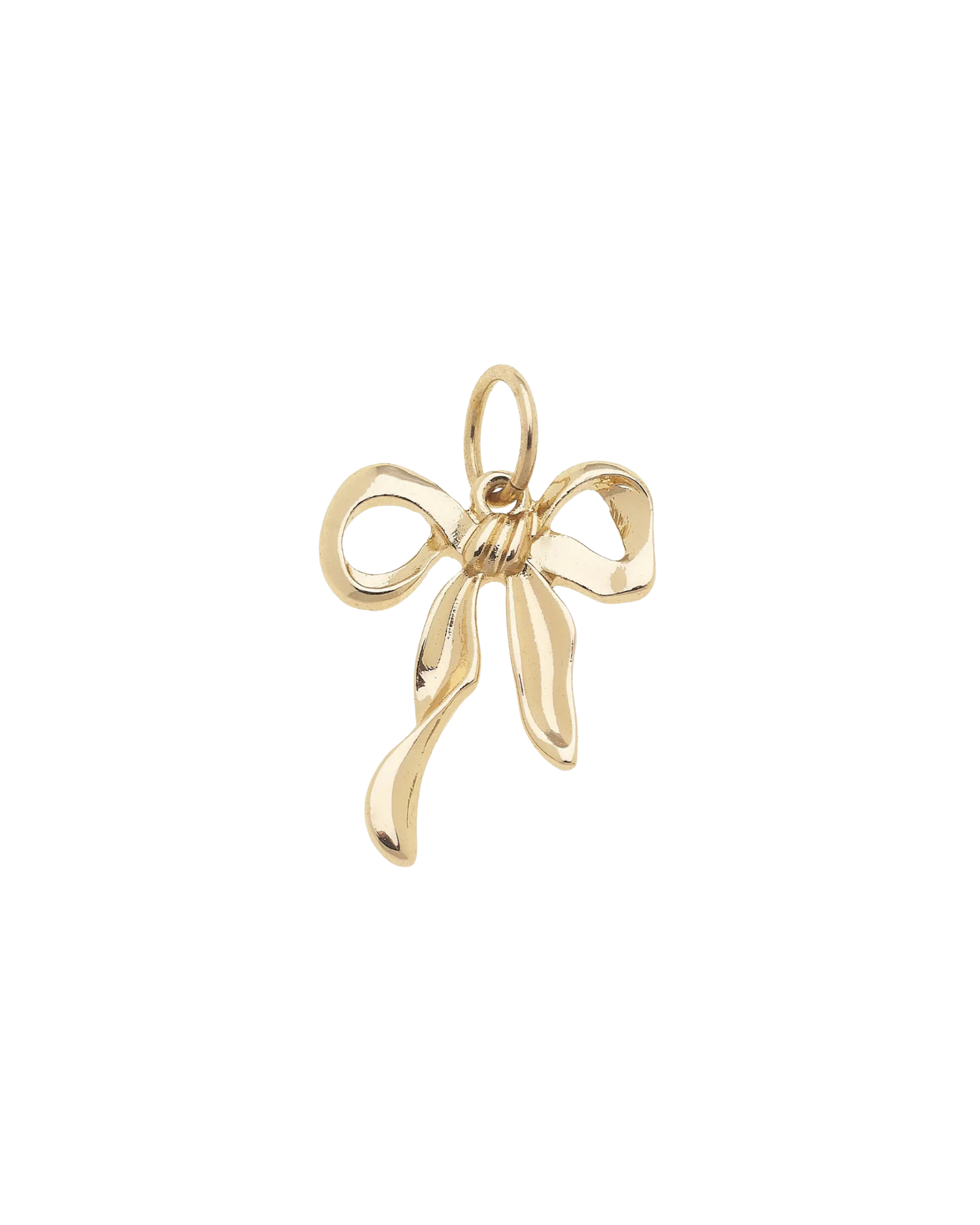 Gold Ribbon Bow Charm