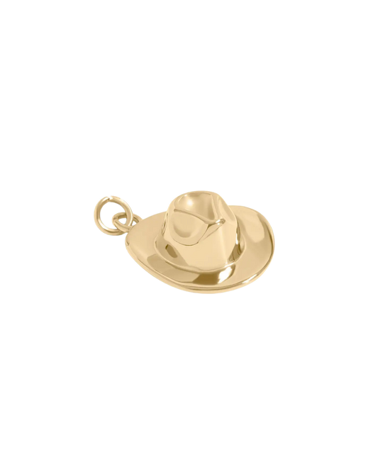 Gold Cowboy Hat Charm