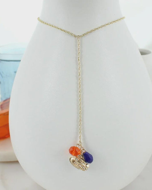 Florida Gators Y-Drop Necklace – Gold Game Day Jewelry