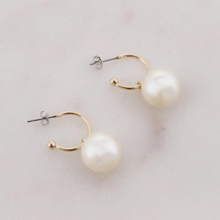 South Carolina Gamecocks Pearl Huggie Hoop Earrings – Game Day Earrings