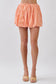 Orange Gingham Bubble Mini Skirt