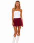 Burgundy Tailored Game Day Mini Skirt