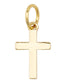 Gold cross charm for custom charm bracelets and necklaces featuring a classic faith-inspired design