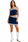 Navy Crochet Trim Game Day Skirt Set