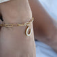 Gold Pearl Horseshoe Charm