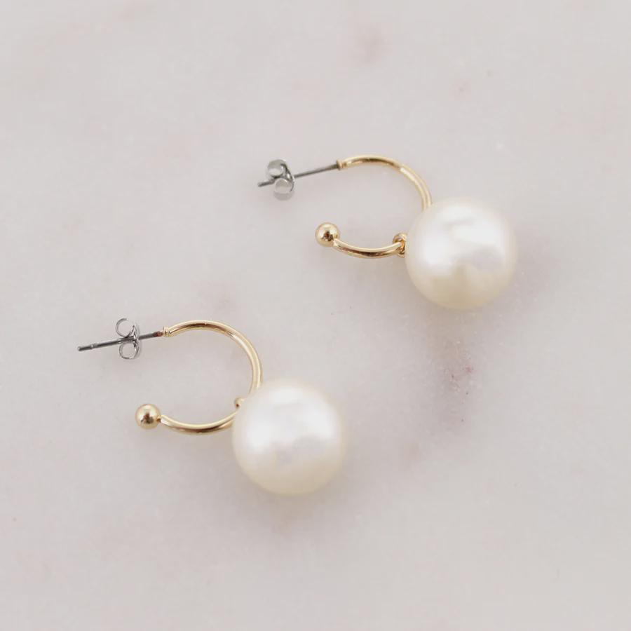 Oklahoma Pearl Drop Earrings – Game Day Statement Jewelry