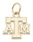 Texas A&M Aggies logo charm in 18K triple gold plated finish for bracelets and necklaces