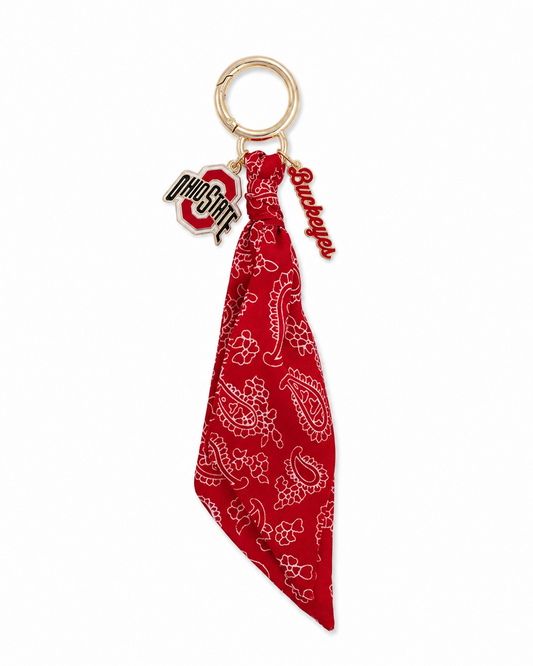 Ohio State Buckeyes Bandana Bag Charm Keychain