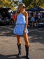 Saturday in Carolina Blue Ruffle Romper