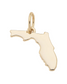 Gold Florida state charm for custom charm bracelet or necklace by Rally & Repeat