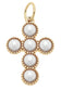 Pearl Cross Charm Gold
