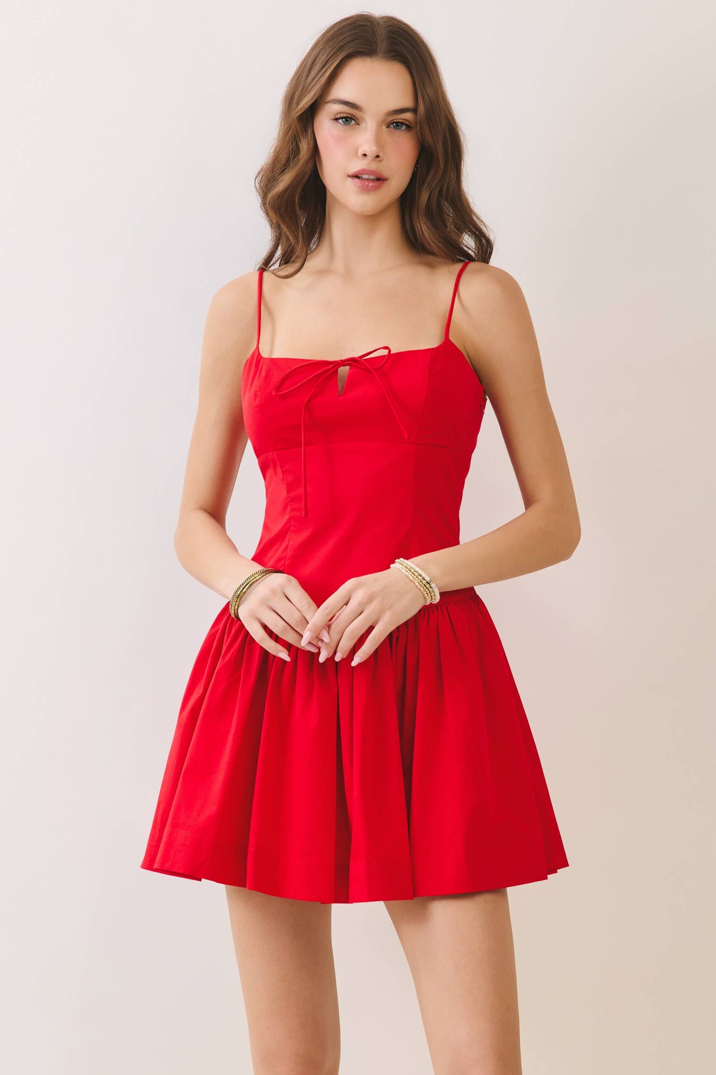 The Scarlett Dress – Red Game Day Fit & Flare Mini Dres