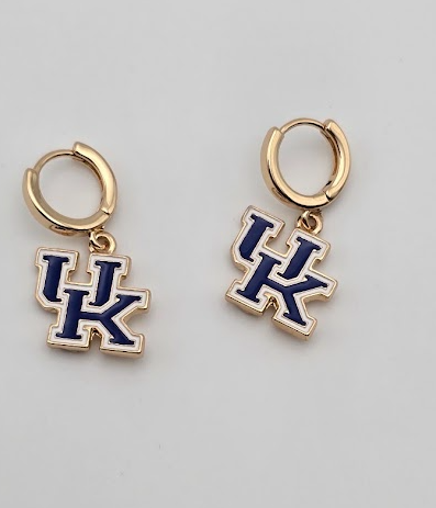 Kentucky “UK” Enamel Huggie Hoop Earrings | Officially Licensed