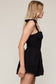 Midnight Black Tie Strap Romper