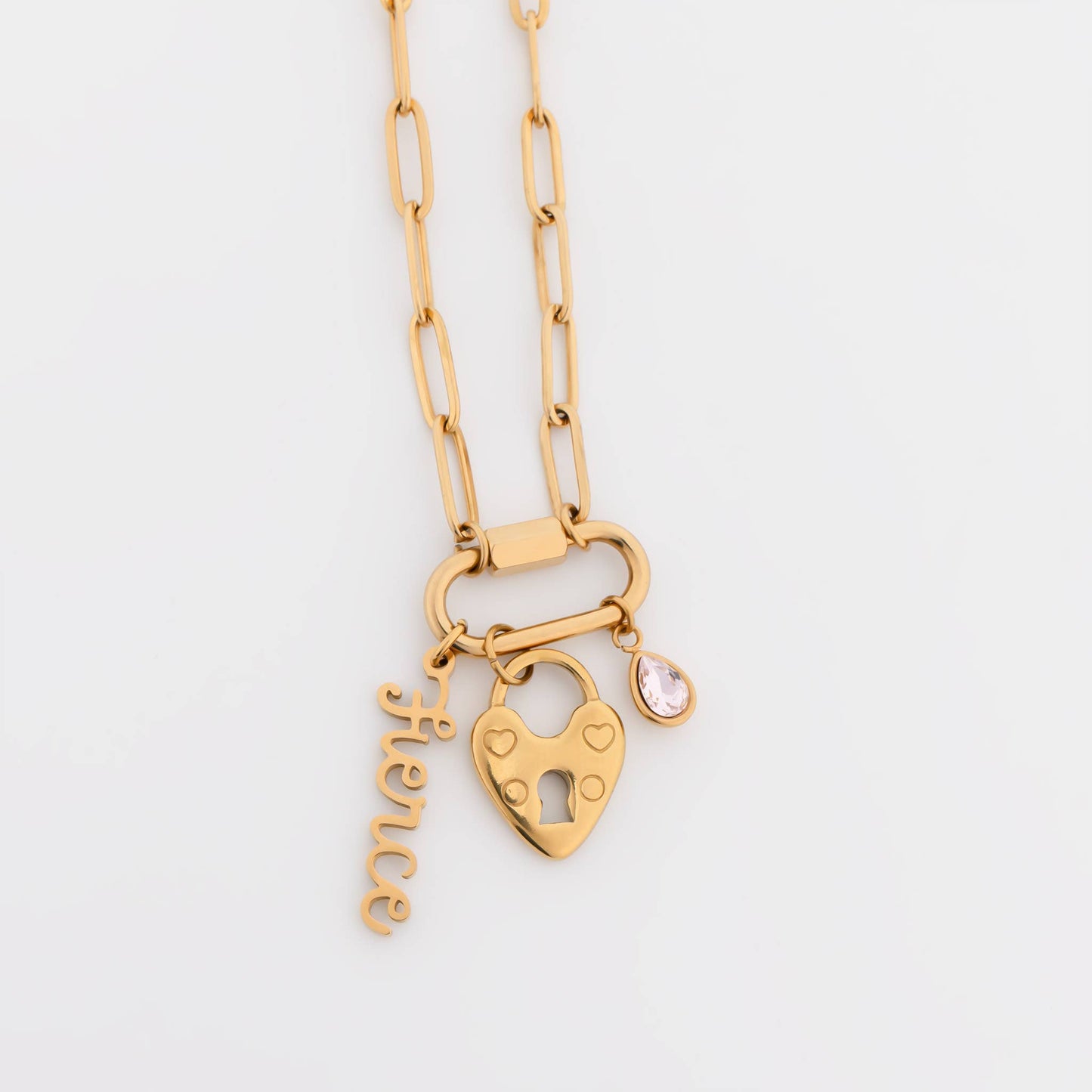 Paperclip Link Carabiner Necklace Base