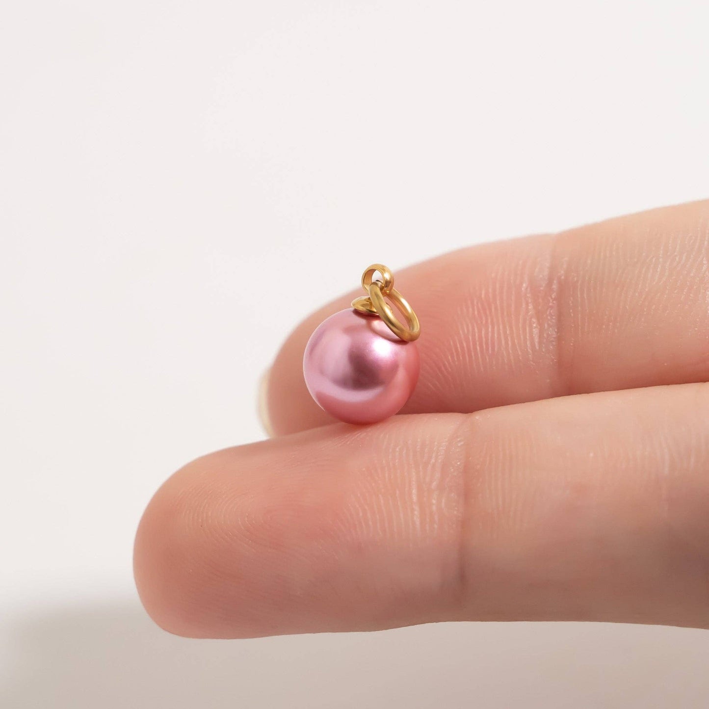 Pink Pearl Drop Charm