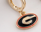 Georgia Bulldogs Gold Huggie Hoop Earrings