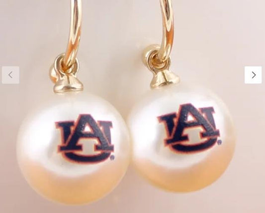 Auburn Tigers Pearl Stud Earrings – AU Logo Game Day Earrings